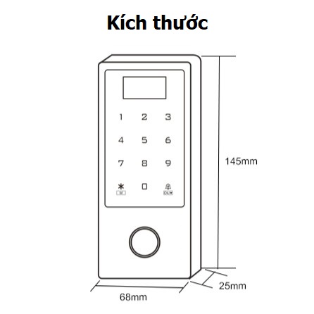 Khóa Vân Tay thang máy HFD1, khóa thông minh thang máy